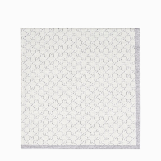 GG pattern wool baby blanket
