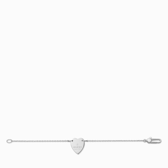 Trademark bracelet with heart pendant