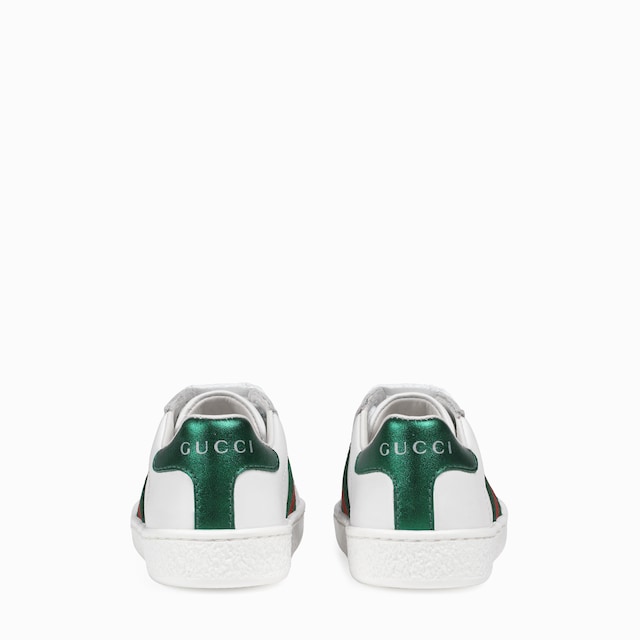 Sneaker bassa in pelle con dettaglio Web