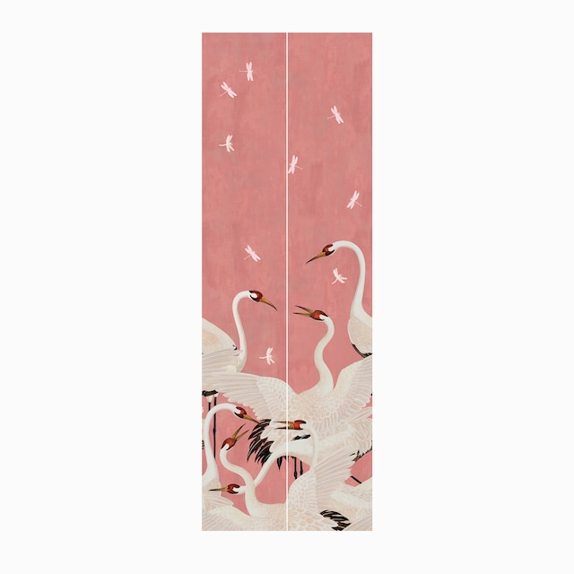 Heron print wallpaper