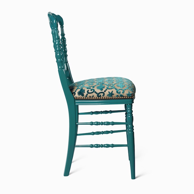 Wood chair with GG jacquard