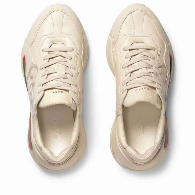 Baskets Rhyton en cuir avec logo Gucci pour femme