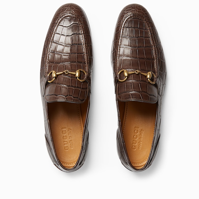 Men's Gucci Jordaan crocodile loafer