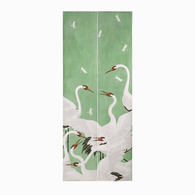Heron print wallpaper