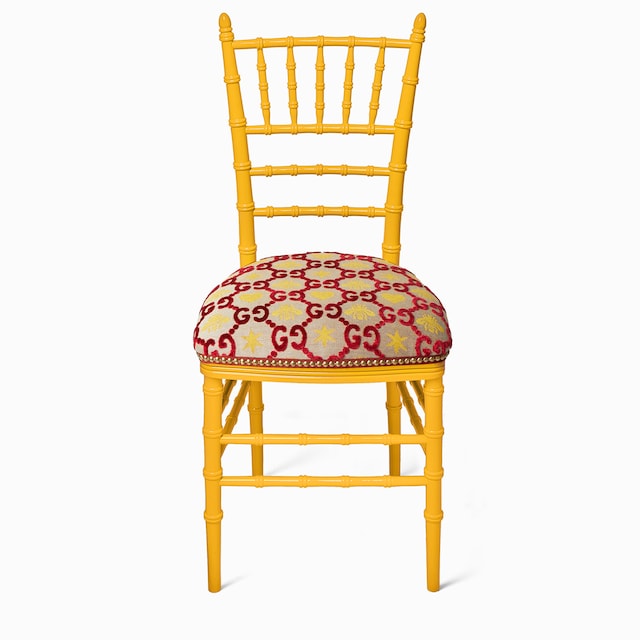 Chiavari chair with GG jacquard