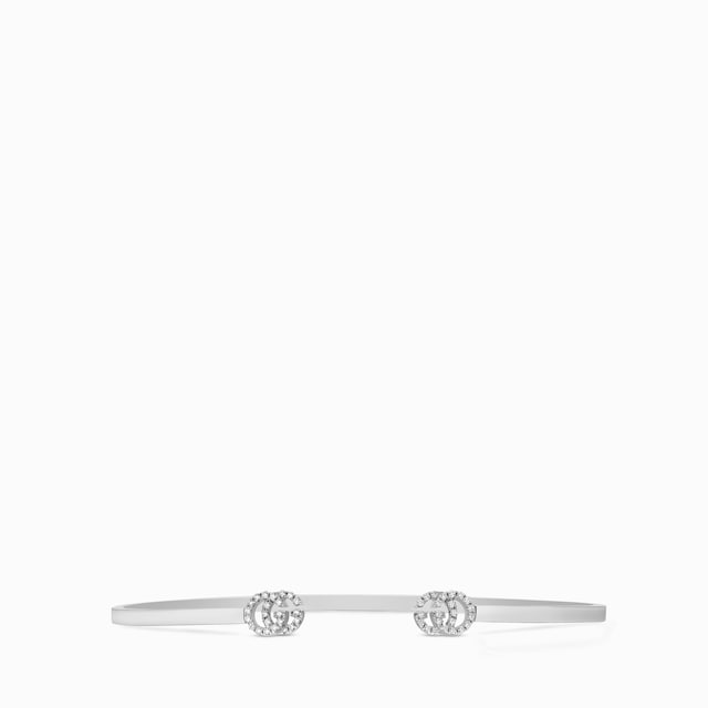 GUCCI ダイヤモンドブレスレット 18Kホワイトゴールド GUCCI/グッチ】 ダイヤモンド ブレスレット GGランニング K18WG