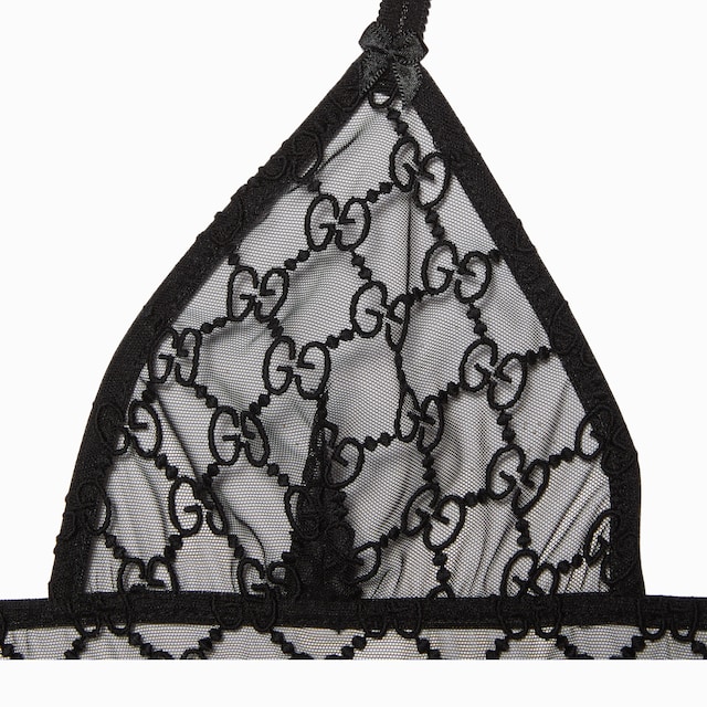 GG embroidered tulle lingerie set
