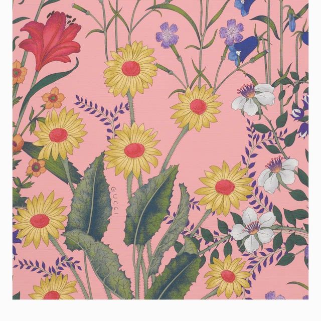 Flora print wallpaper