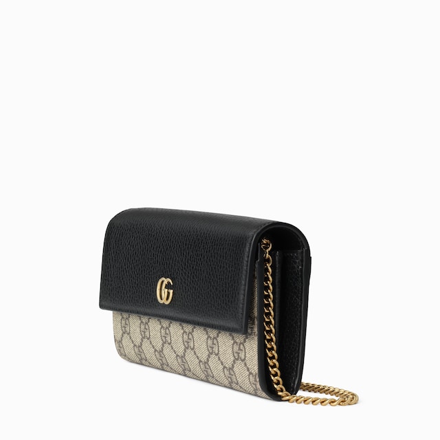 GG Marmont bi-color wallet on chain
