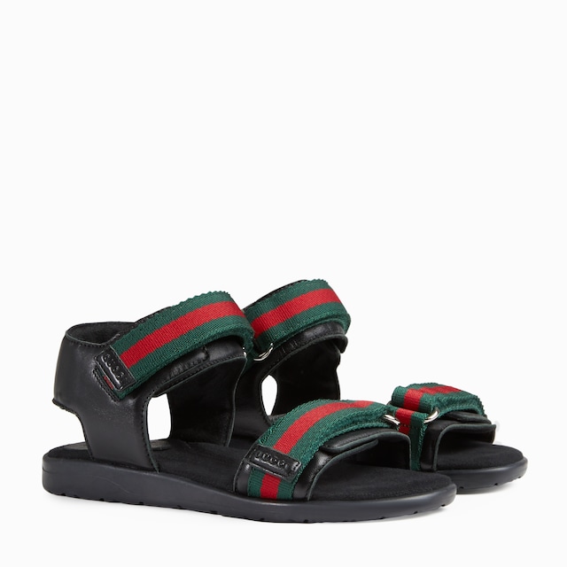 Children's leather sandal with Web