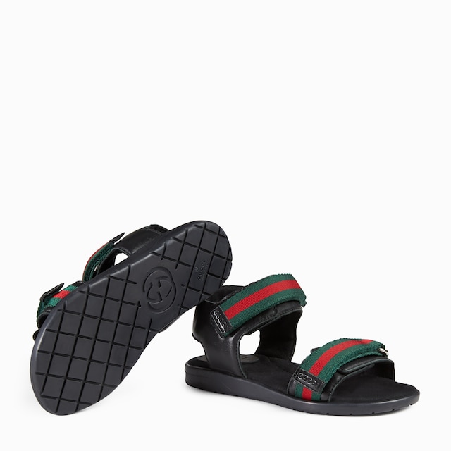 Children's leather sandal with Web