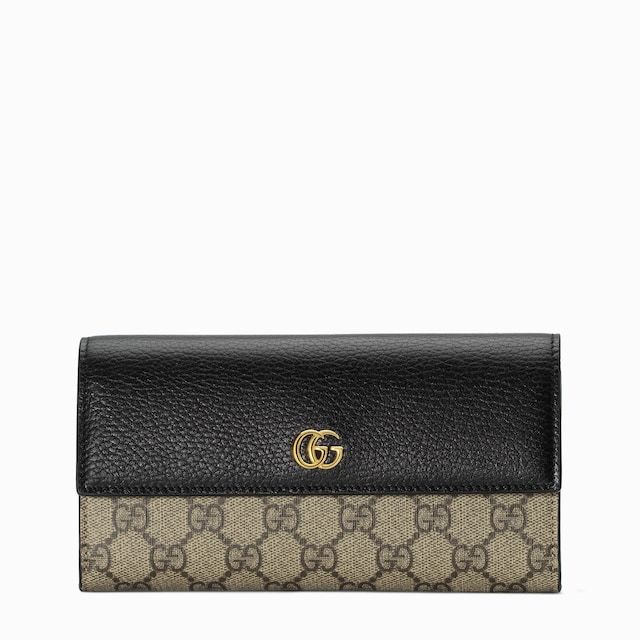 GG Marmont bi-colour continental wallet