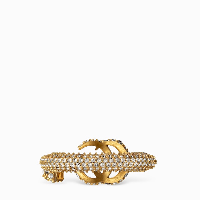 Double G key ring with crystals
