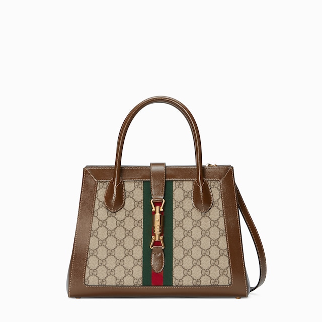 Medium tote bag with piston closure