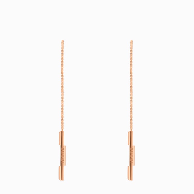 Gucci Link to Love chain earrings with 'Gucci' bar
