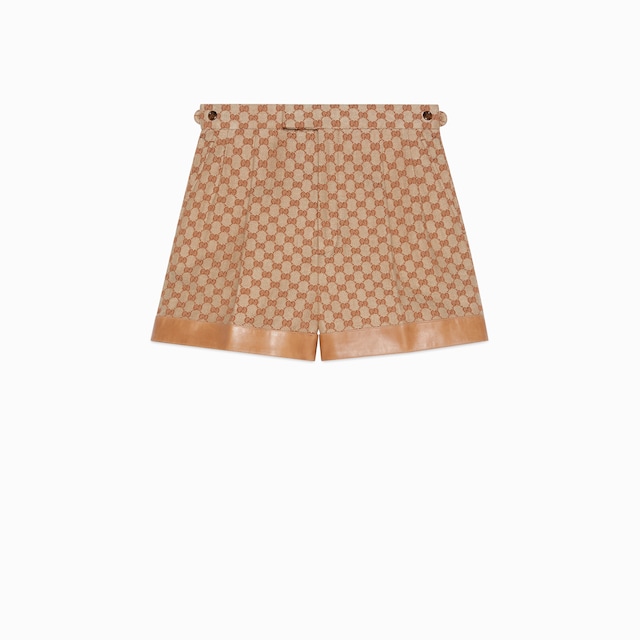Short de lona de lino con GG