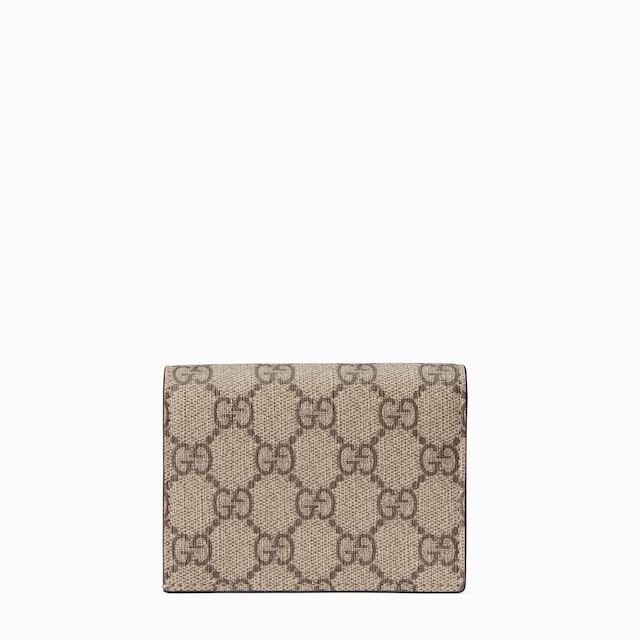 Bi-color GG Marmont card case wallet