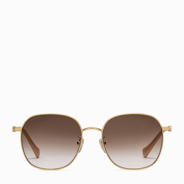GUCCI ラウンドフレーム サングラス ラウンドフレーム サングラスブラック | GUCCI公式