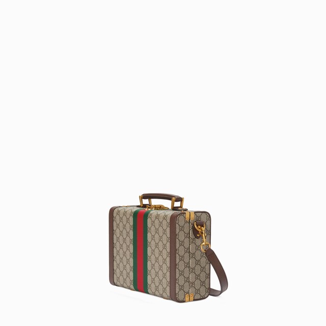 ウェブ ストライプ付き Gucci Savoy ビューティーケース