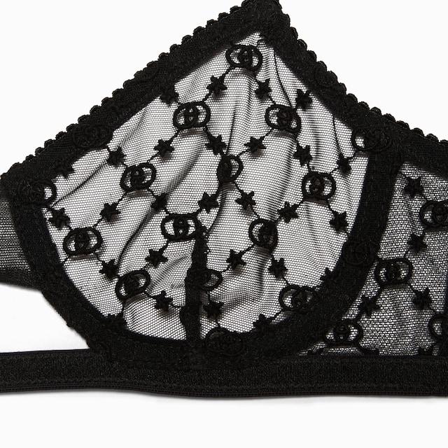 Conjunto de lencería de tul con GG y estrellas