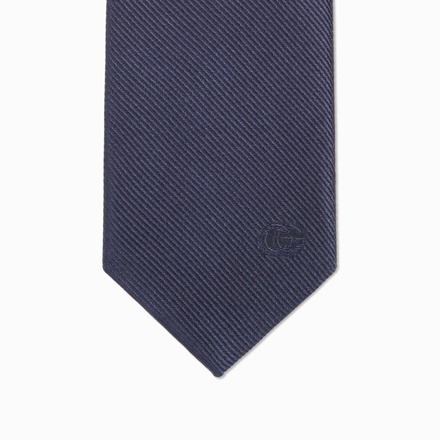 Silk tie with Double G detail