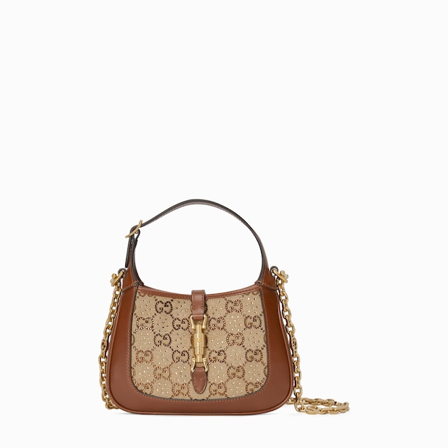 حقيبة Gucci Jackie 1961 صغيرة الحجم جداً ومزيّنة بالكريستال