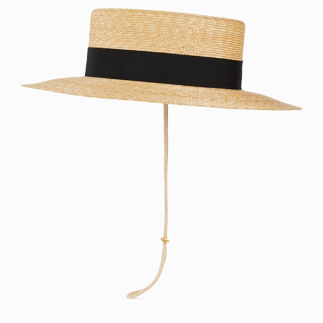 Straw boater hat