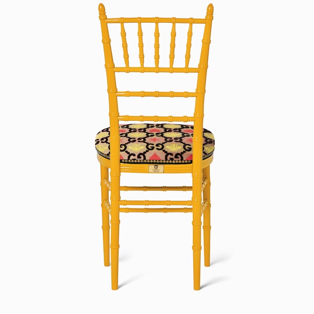 Sedia Chiavarina con motivo GG jacquard