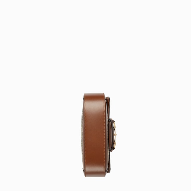 Borsa a spalla Gucci Horsebit 1955 misura piccola con cristalli