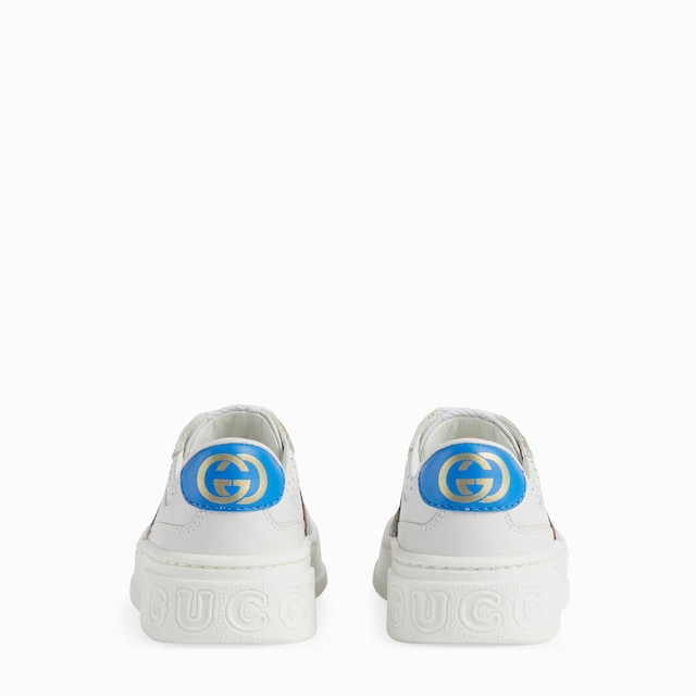 Sneaker in pelle con dettaglio Web