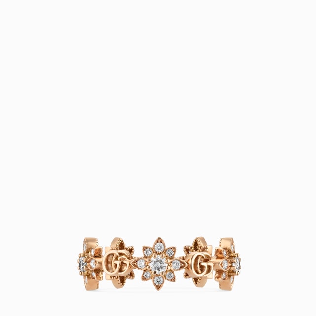 Flora 18k diamond ring