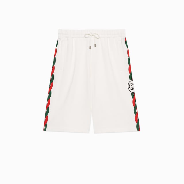 Short en jersey de coton à motif GG
