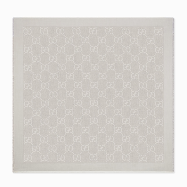 GG lamé jacquard shawl