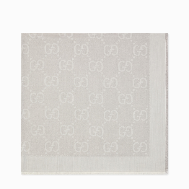 GG lamé jacquard shawl