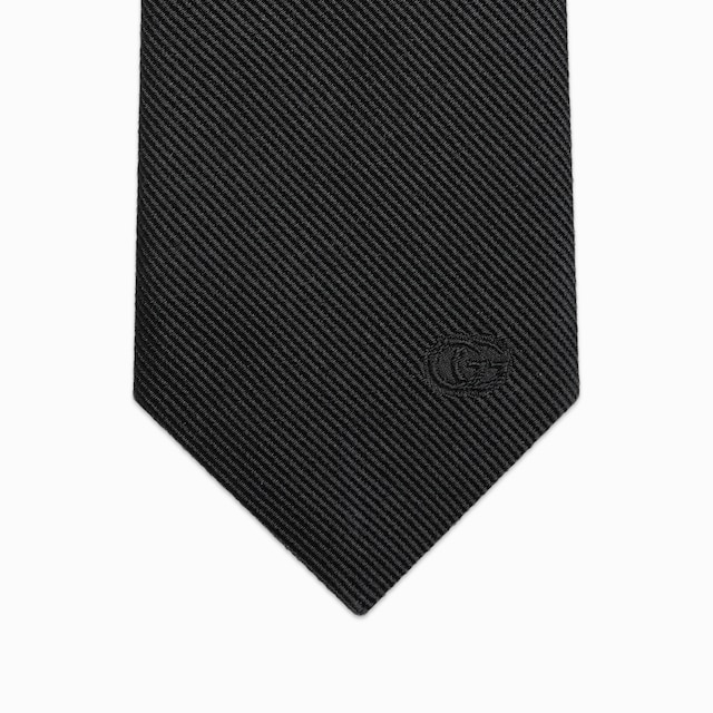 Silk tie with Double G detail