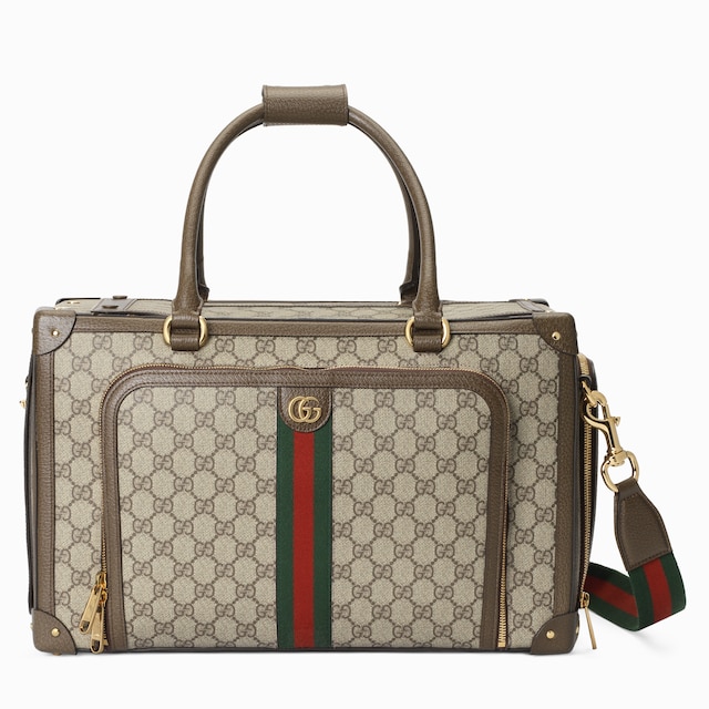 حقيبة للحيوانات الأليفة صغيرة الحجم مزيّنة بشعار GG وبشريط ويب