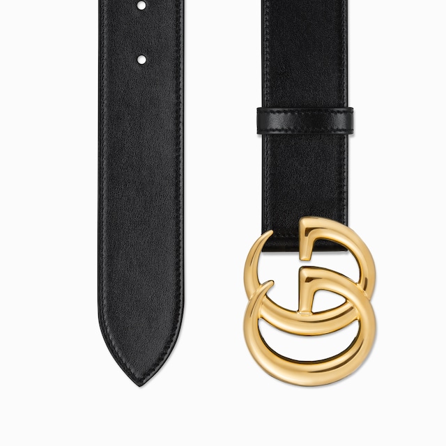 Ceinture large GG Marmont avec boucle brillante
