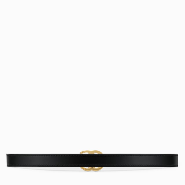 GG Marmont thin leather belt with shiny buckle