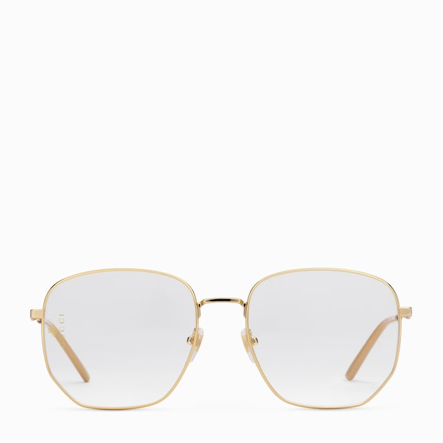 Rectangular-frame metal glasses