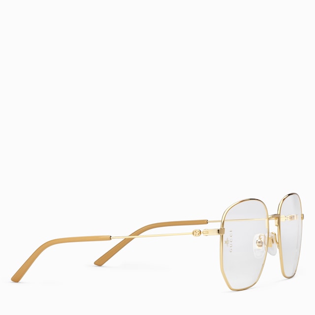 Rectangular-frame metal glasses