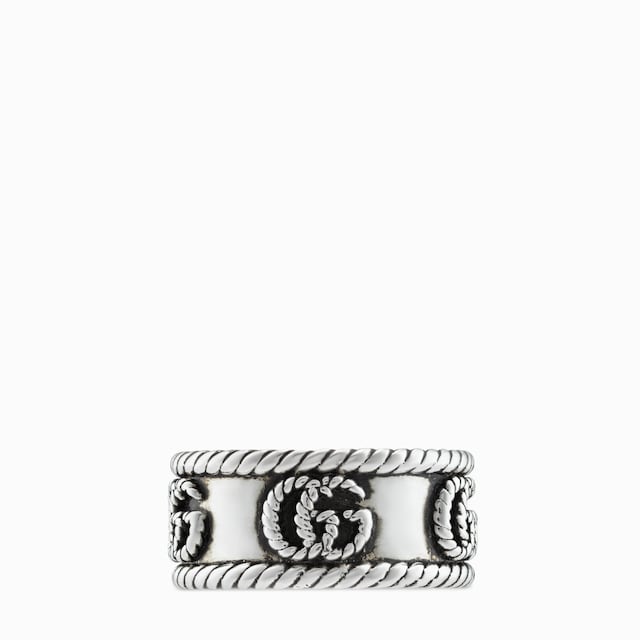 GUCCI シルバーリング サイズ15号　ダブルG GUCCI グッチ 指輪 メンズ レディース リング ダブルG シルバー