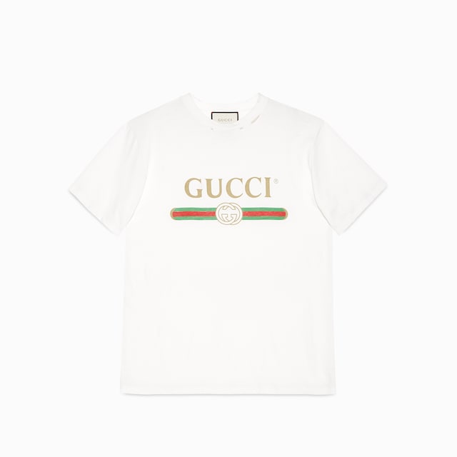 GUCCI ロゴ オーバーサイズ コットン Tシャツブラック コットン