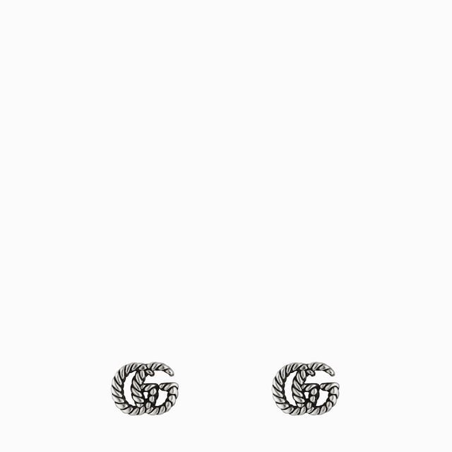 ダブルG ピアススターリングシルバー | GUCCI公式