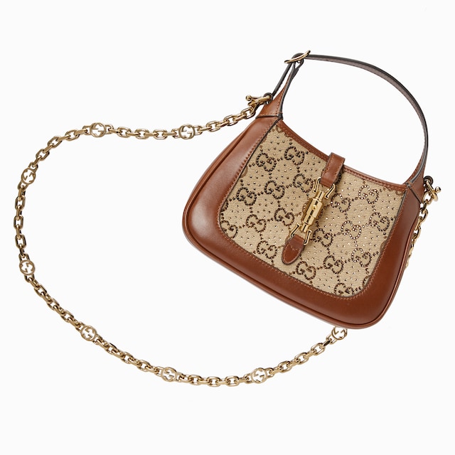 حقيبة Gucci Jackie 1961 صغيرة الحجم جداً ومزيّنة بالكريستال