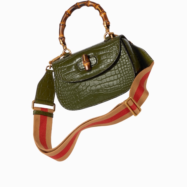 Gucci Bamboo 1947 crocodile bag