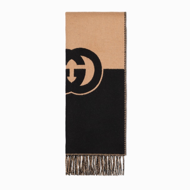 Wool with Interlocking G scarf