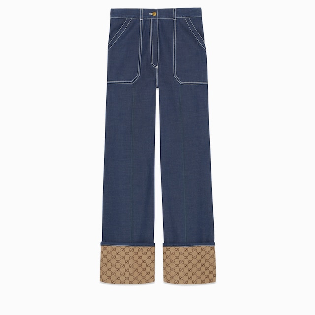 GUCCI プリーツスカート デニムブルー 807334_XDC5F_4100_001_100_0000