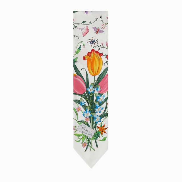 프린트 실크 리본