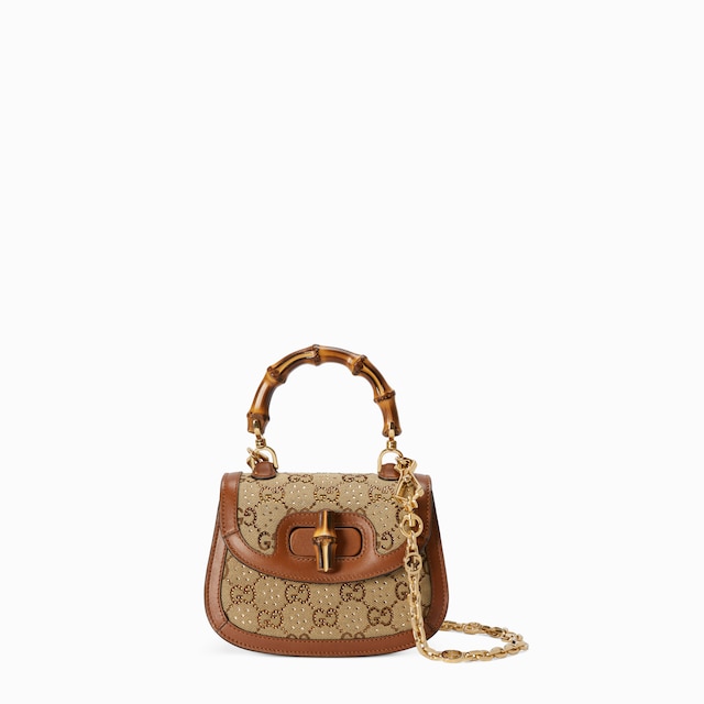 Gucci Bamboo 1947 crystals mini bag