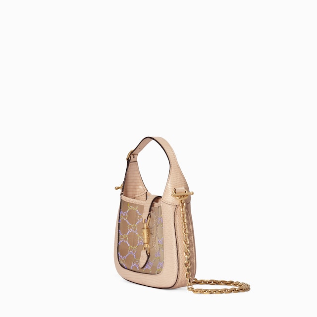 Jackie 1961 mini crystal GG lizard bag